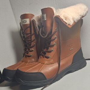 UGG Men's Butte Worchester Brown Leather Waterproof Vibram Boots 5521 Size 11.5